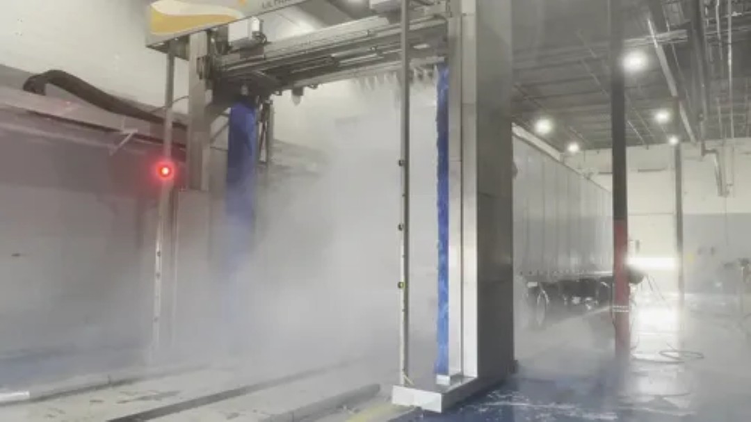 Drive-Through Fleet Wash System for Heavy-Duty Trucks