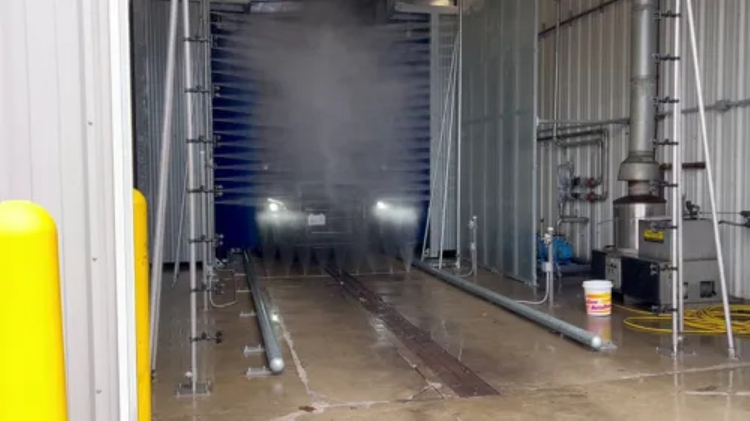 Fleet Vehicle Wash System with Undercarriage and Wheel Cleaning