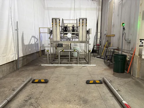 Industrial Trailer Washout System with Chemical Injection Setup
