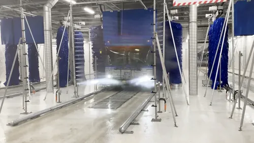 Multi-System Transit Wash Facility with Indoor Tunnel Setup