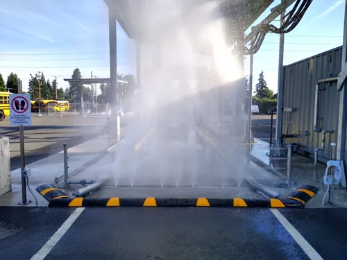 Outdoor Transit Wash System for Buses and Rail Vehicles