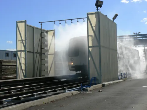 Portable Rail Wash System for On-Site Train Cleaning