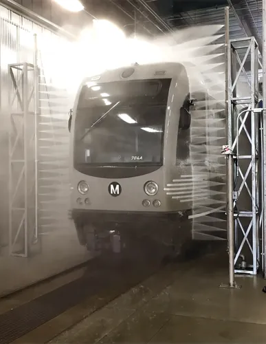 Rail Wash System Cleaning Train Exterior with Side Spray System